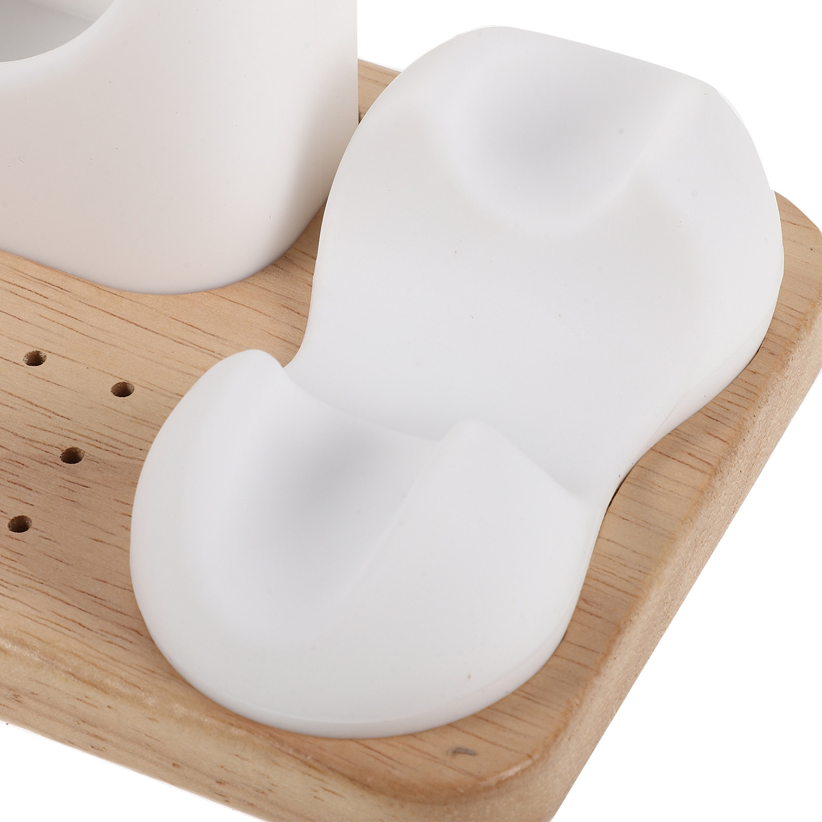 24個の仕切り付きシリコン製ネイルドリルホルダー。ドリルビッ - Tech Accessories Storage のレビューと価格
