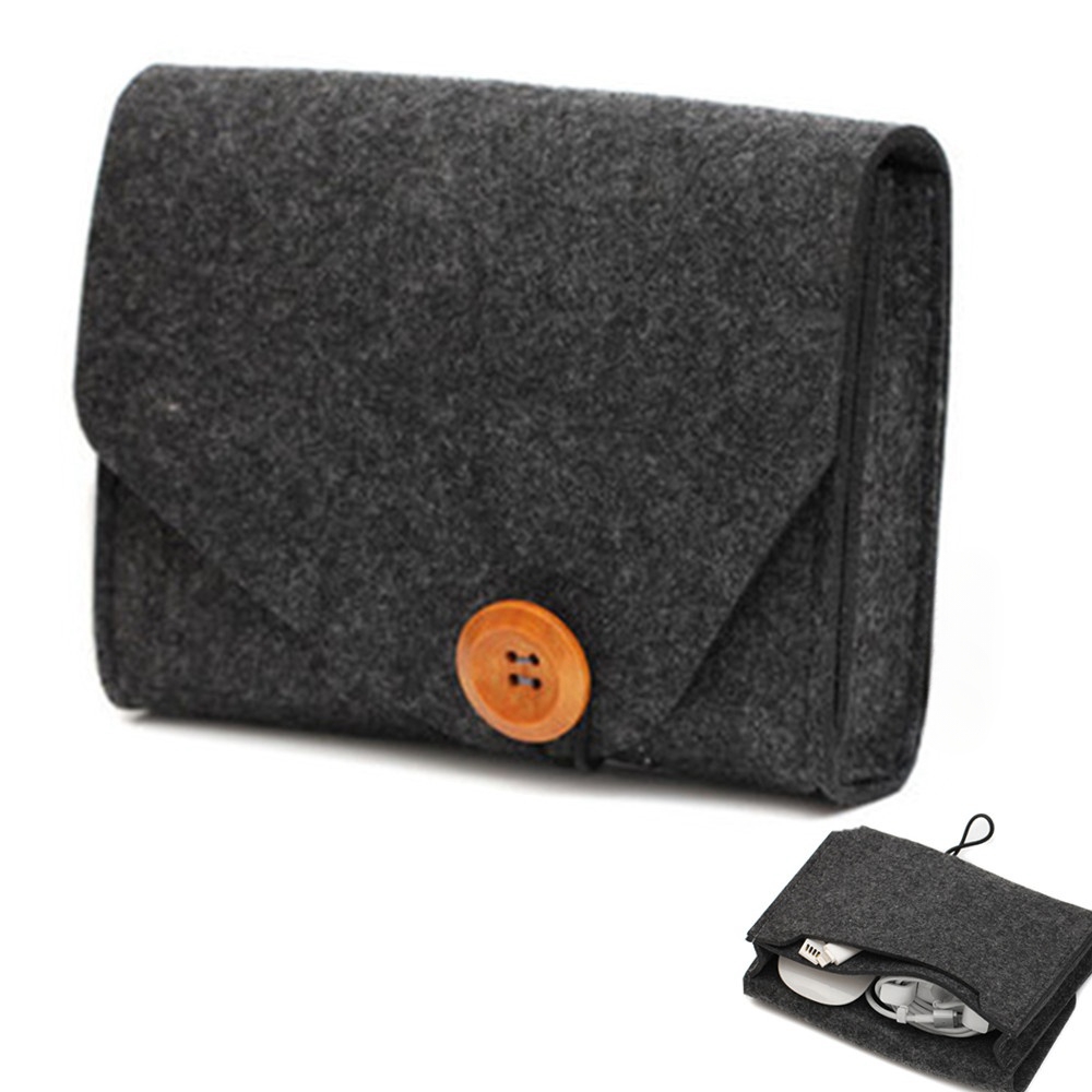 屋外旅行用のポータブルフェルト収納バッグ、デジタルケーブル、 - Tech Accessories Case のレビューと価格