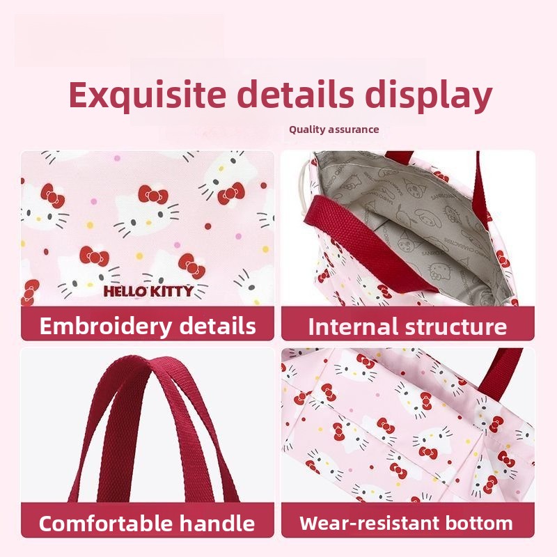 可愛いシナモロール柄のランチバッグ 女性用 オフィス かわい - Kawaii Tech Accessories のレビューと価格